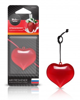 Ароматизатор подвесной пластик Сердце клубника со сливками