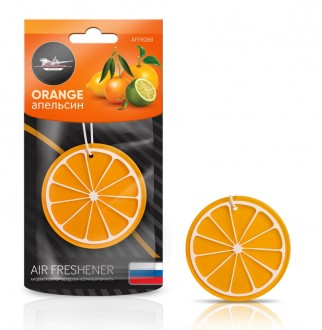 Ароматизатор подвесной пластик Сочный фрукт апельсин